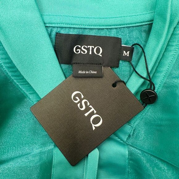 GSTQ Sheer Bomber Jacket - Size Medium - Peacock - $198 Retail - Picture 5 of 8